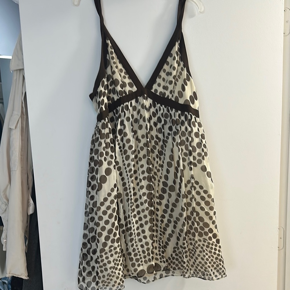 Milly of New York Black and Cream Polka Dot Tunic